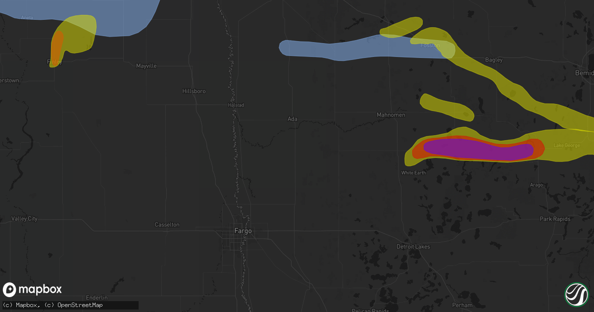 Hail map in Borup, MN on September 3, 2026