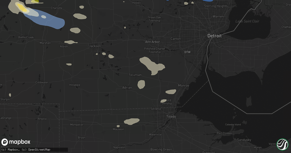 Hail map in Britton, MI on September 3, 2026