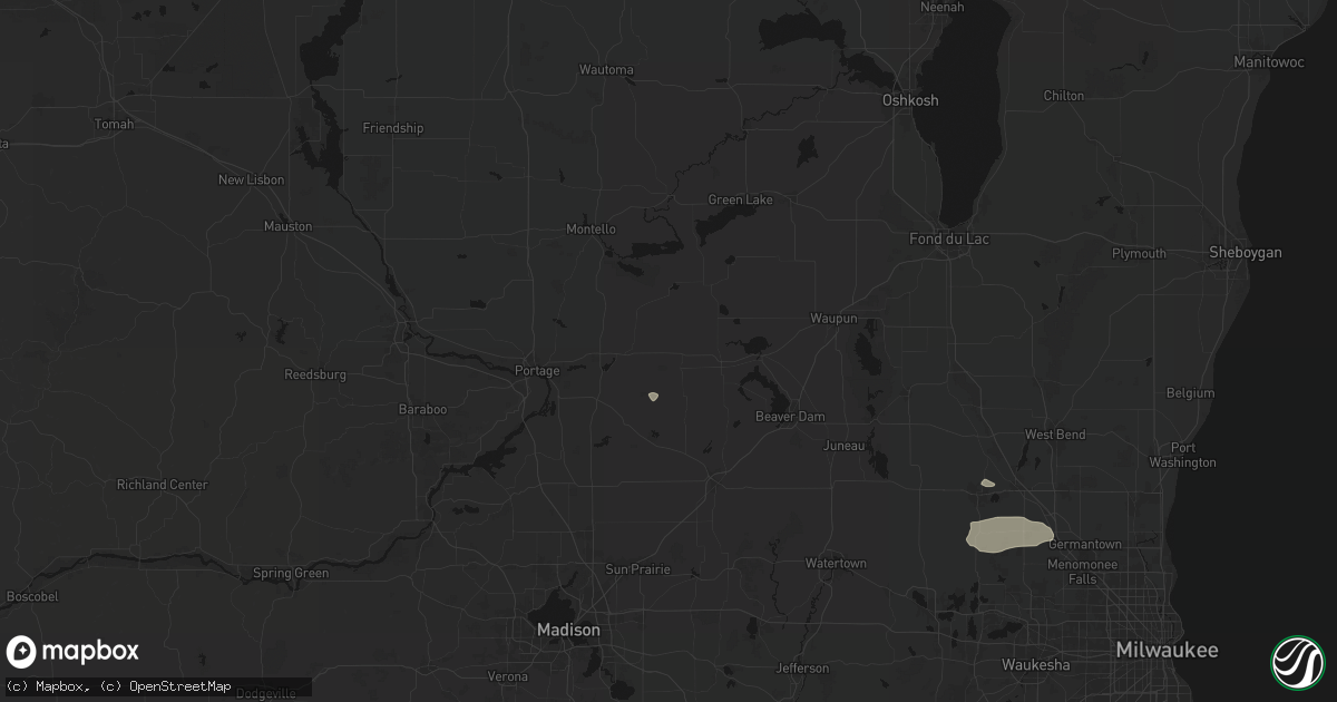 Hail map in Cambria, WI on September 3, 2026