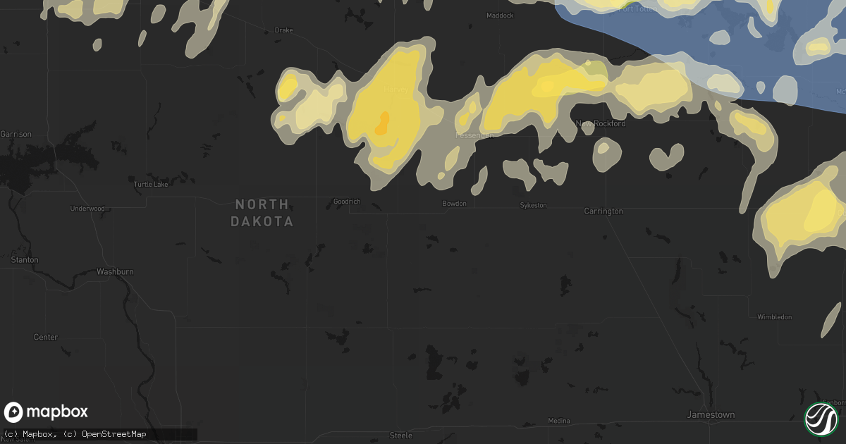 Hail map in Chaseley, ND on September 3, 2026