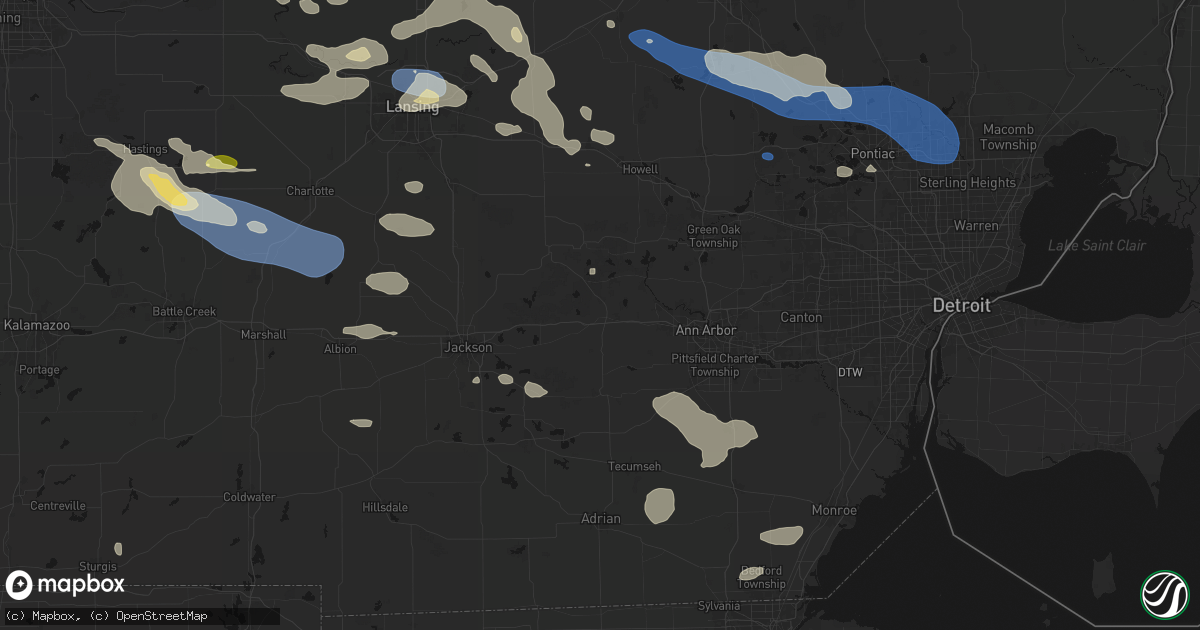 Hail map in Chelsea, MI on September 3, 2026