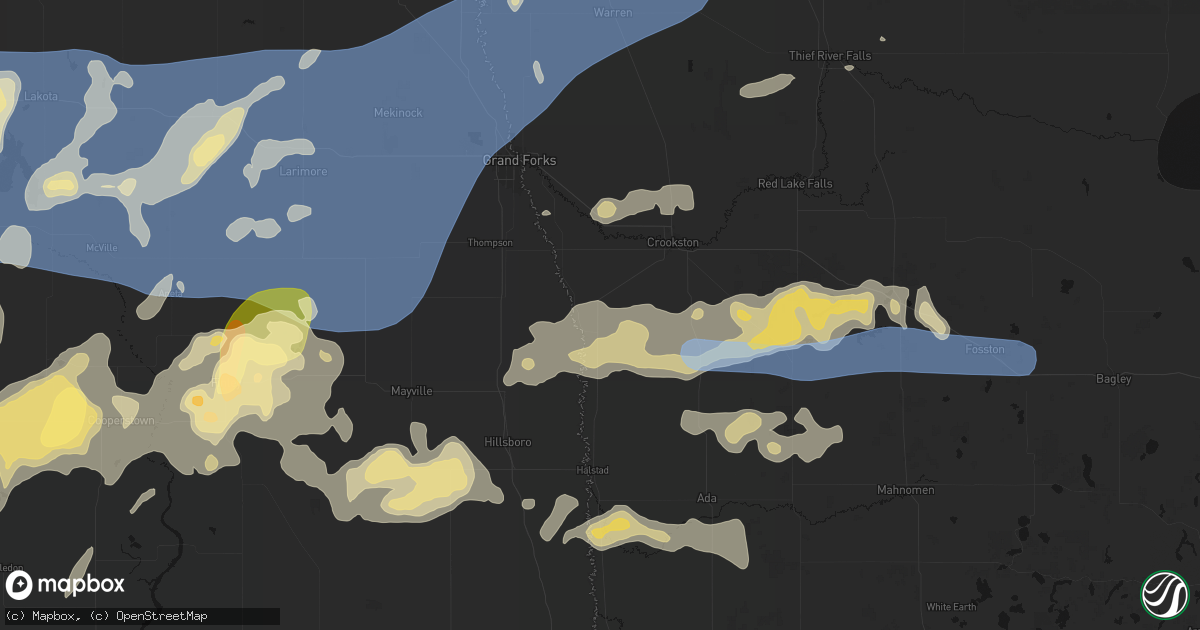 Hail map in Climax, MN on September 3, 2026