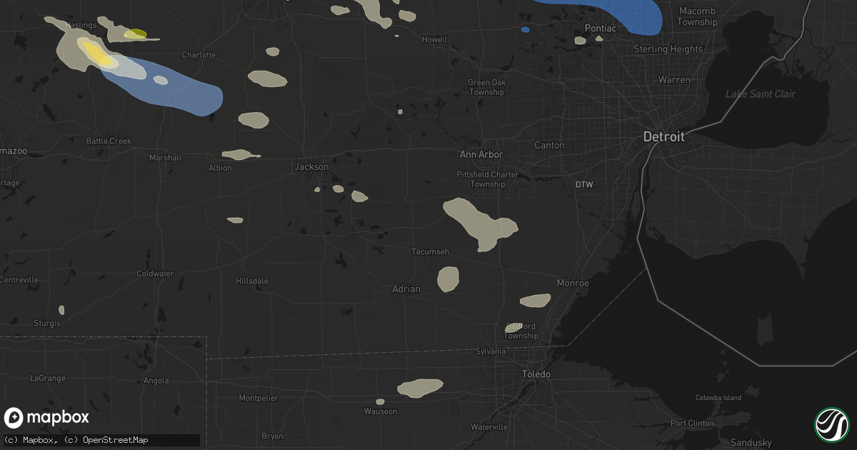 Hail map in Clinton, MI on September 3, 2026