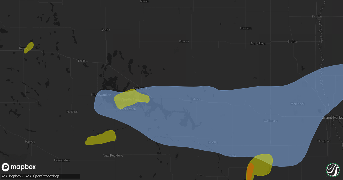 Hail map in Crary, ND on September 3, 2026
