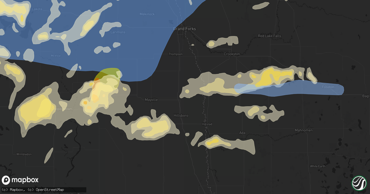 Hail map in Cummings, ND on September 3, 2026