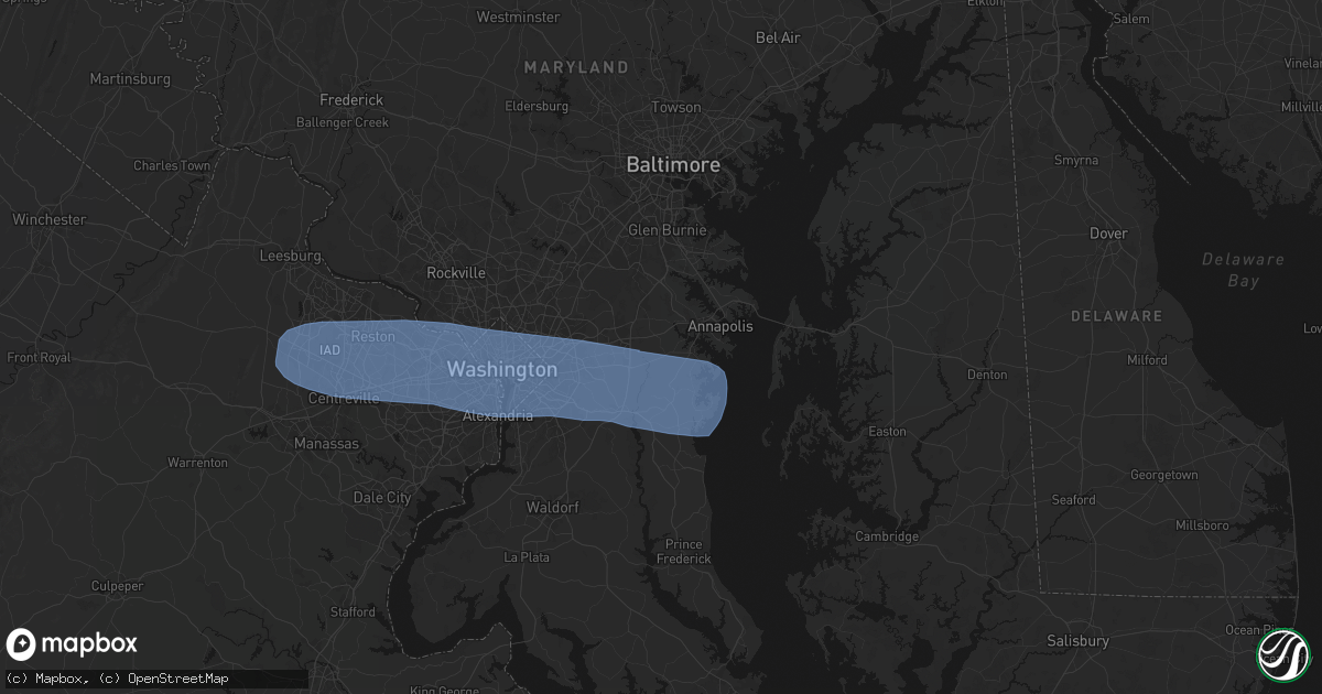 Hail map in Davidsonville, MD on September 3, 2026