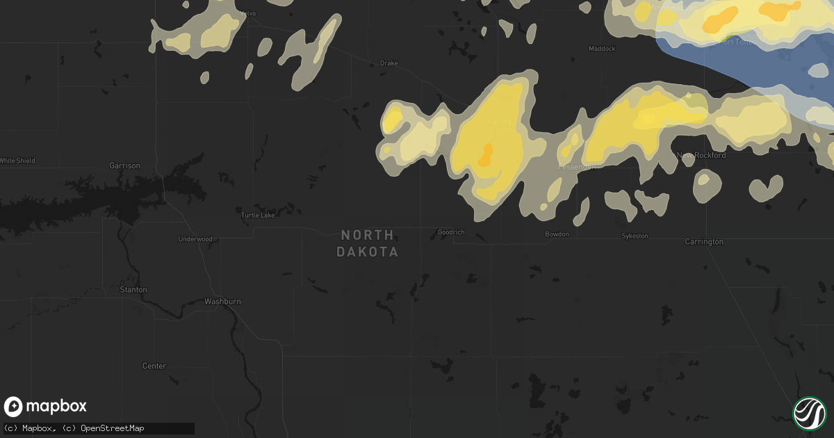 Hail map in Denhoff, ND on September 3, 2026