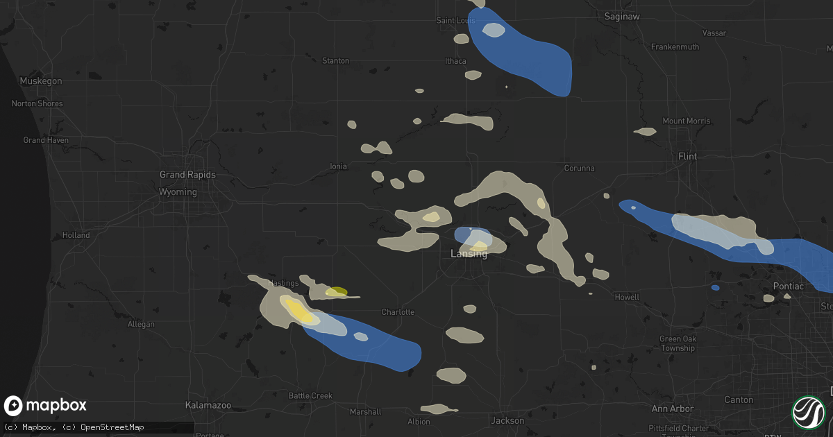 Hail map in Eagle, MI on September 3, 2026