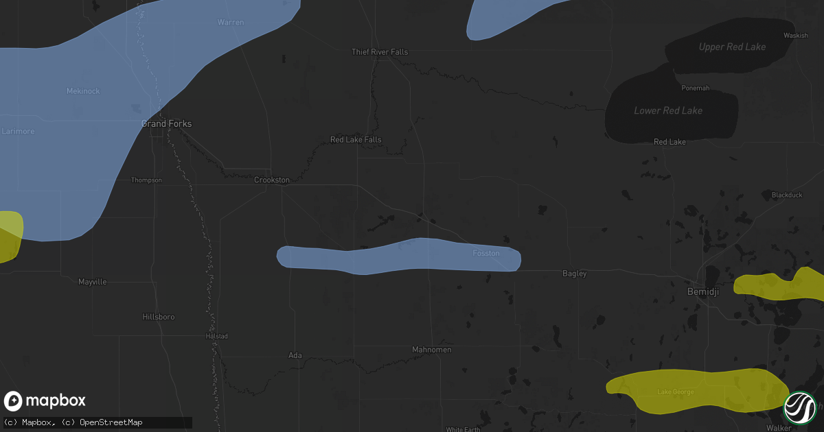 Hail map in Erskine, MN on September 3, 2026