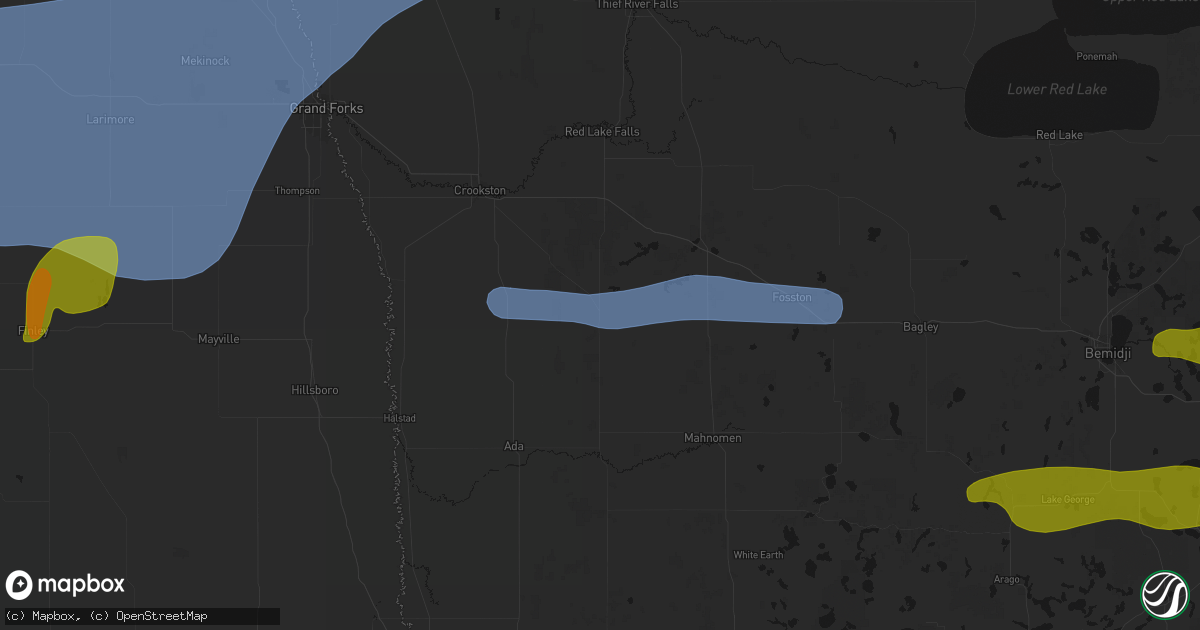 Hail map in Fertile, MN on September 3, 2026