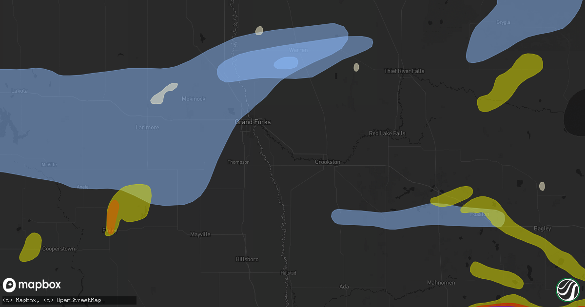 Hail map in Fisher, MN on September 3, 2026