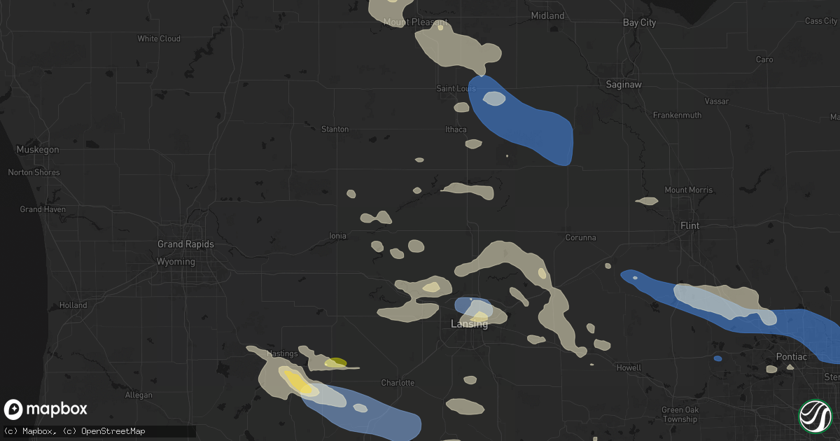 Hail map in Fowler, MI on September 3, 2026