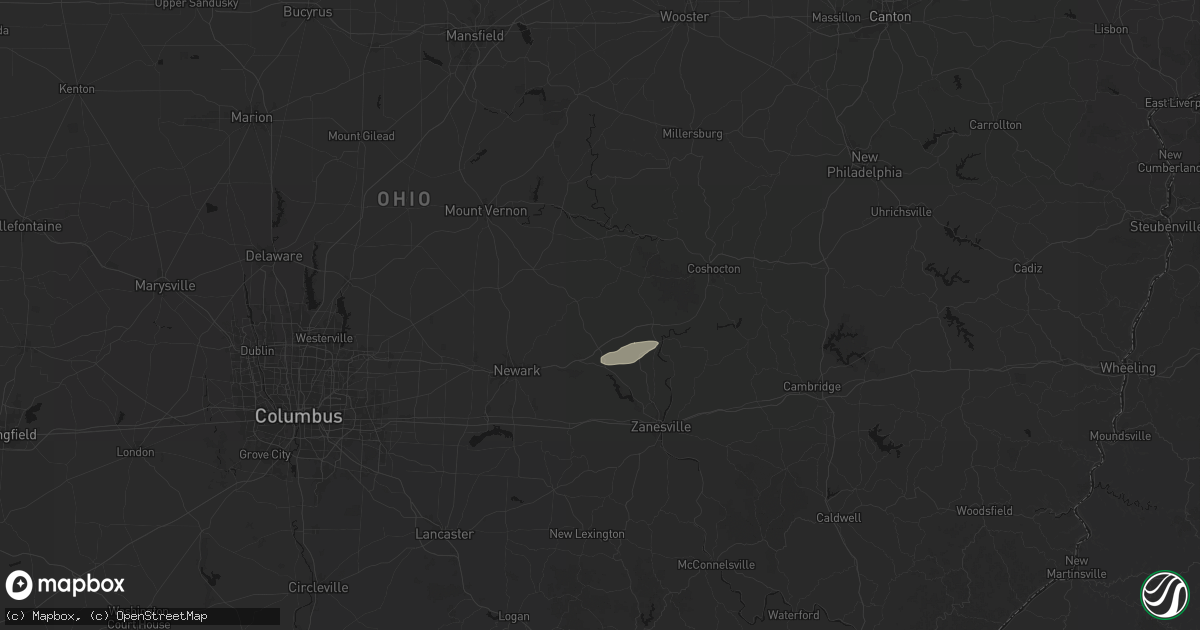 Hail map in Frazeysburg, OH on September 3, 2026