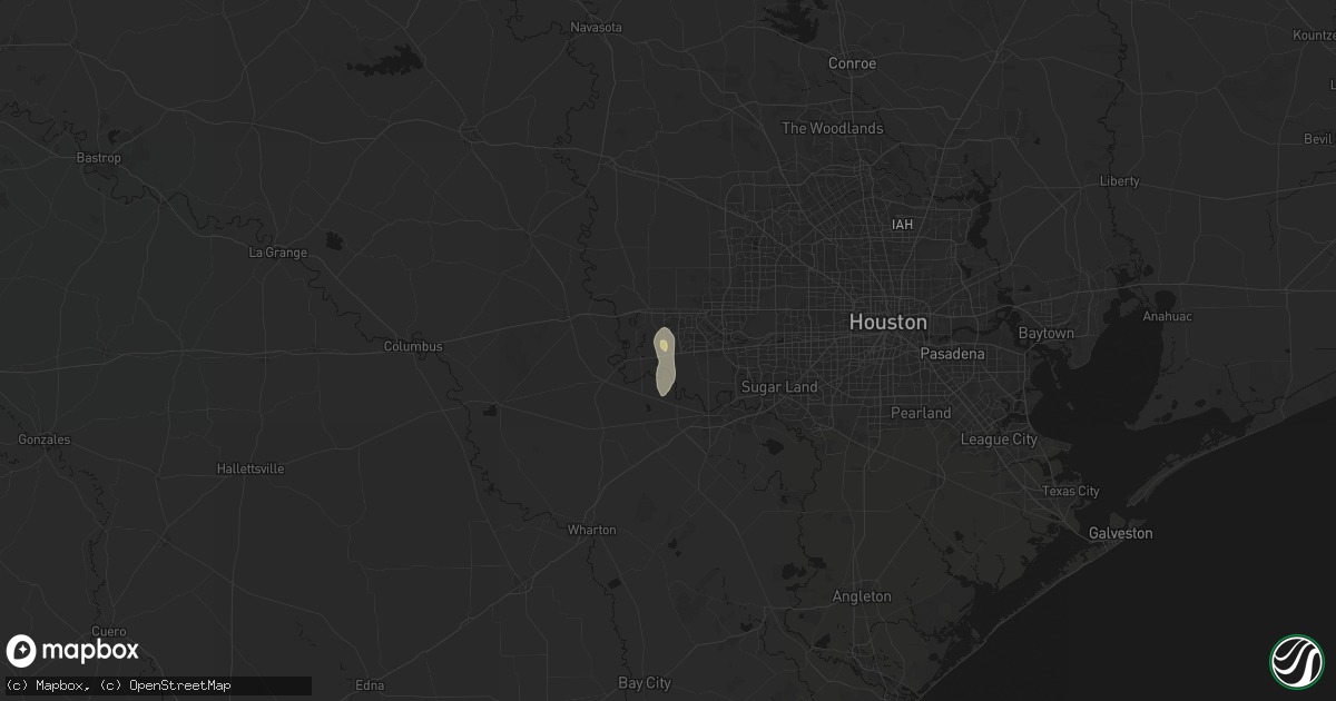 Hail map in Fulshear, TX on September 3, 2026