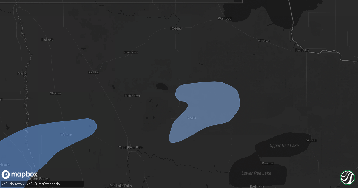 Hail map in Gatzke, MN on September 3, 2026