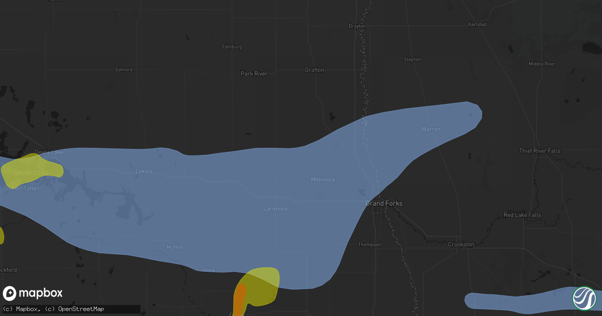Hail map in Gilby, ND on September 3, 2026