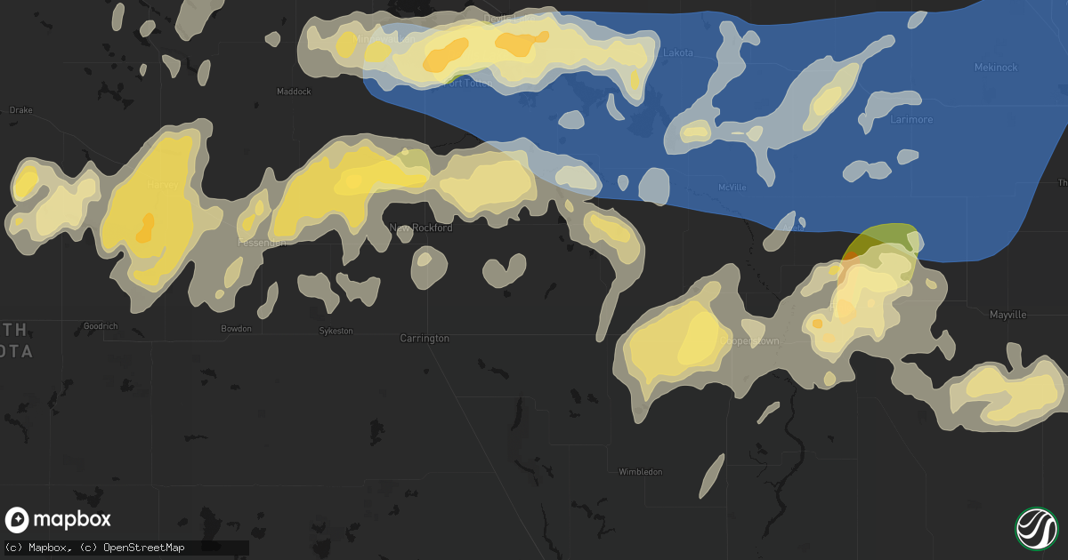 Hail map in Grace City, ND on September 3, 2026
