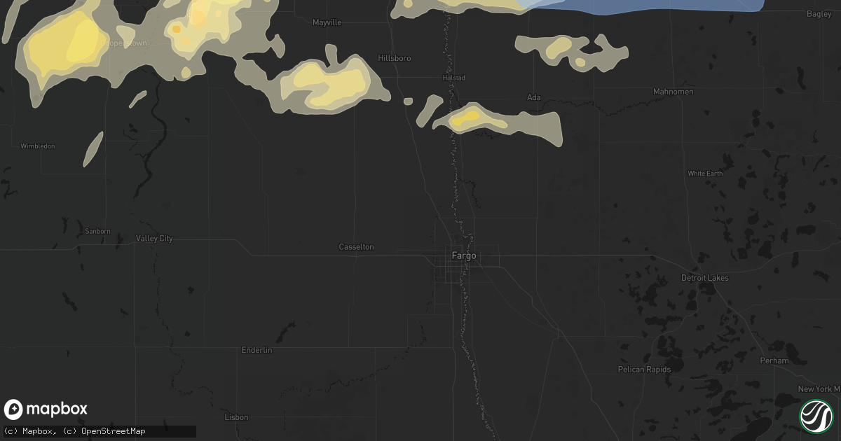 Hail map in Harwood, ND on September 3, 2026
