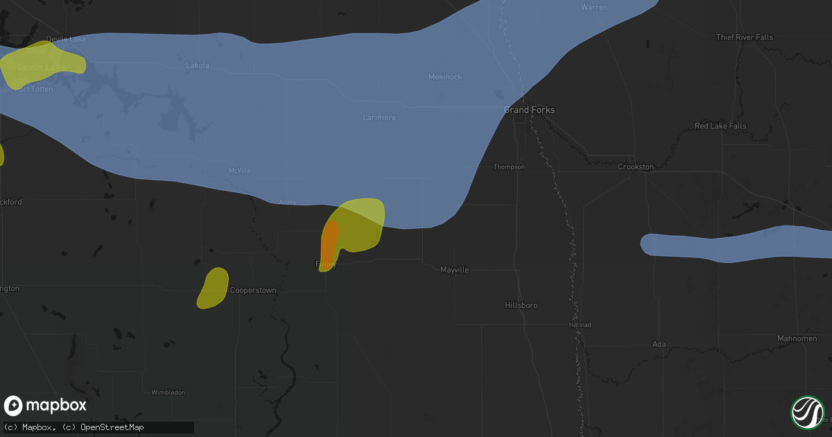 Hail map in Hatton, ND on September 3, 2026