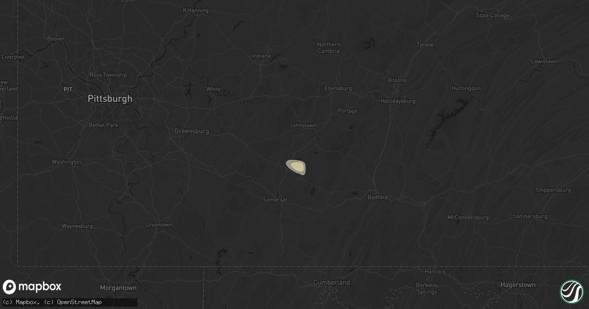 Hail map in Hollsopple, PA on September 3, 2026