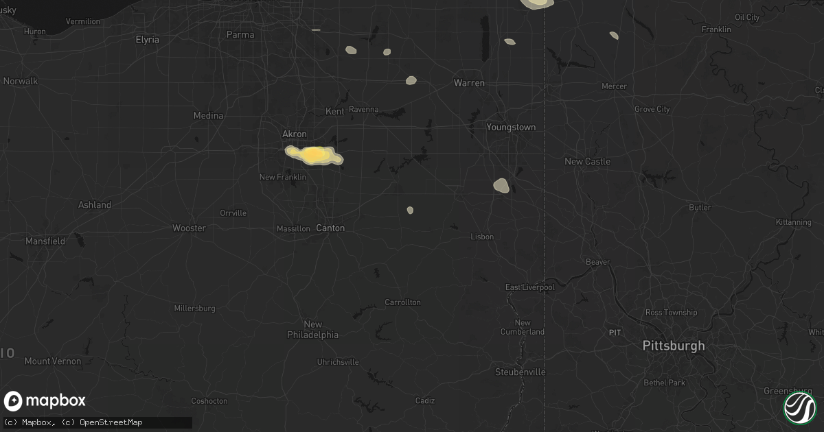 Hail map in Homeworth, OH on September 3, 2026