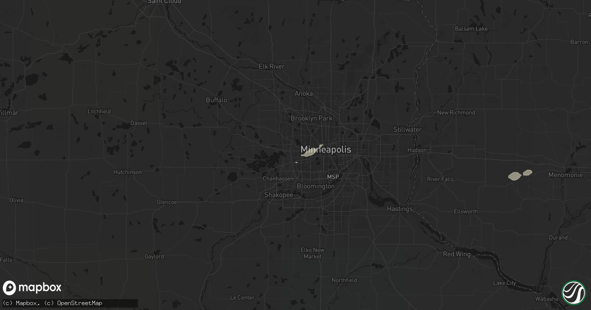 Hail map in Hopkins, MN on September 3, 2026