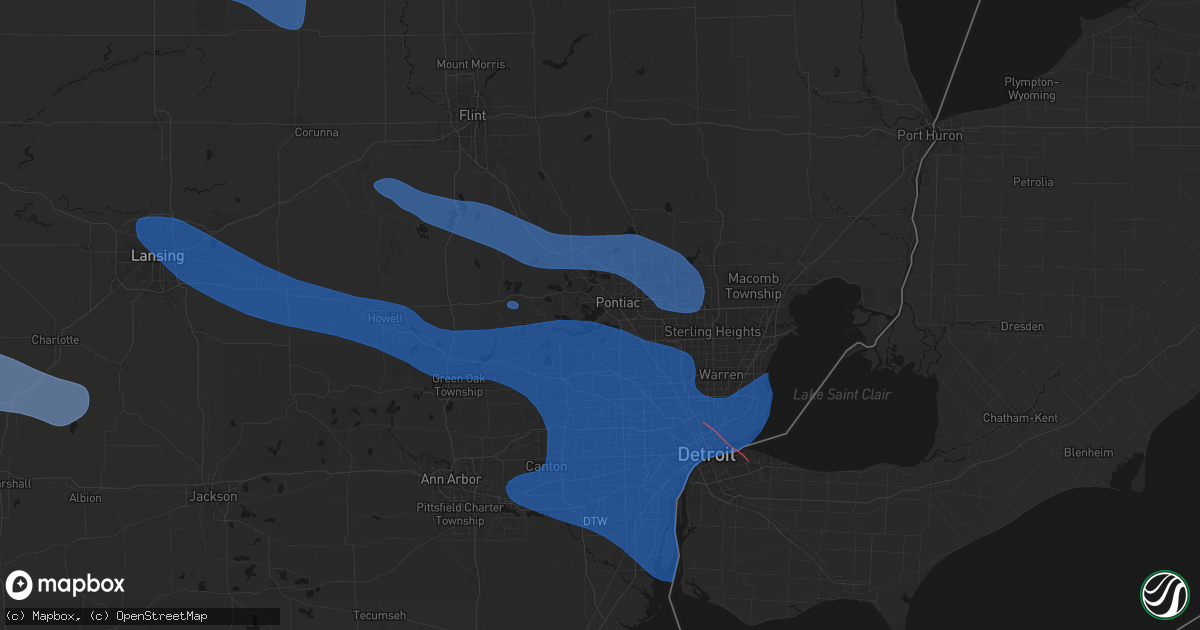 Hail map in Keego Harbor, MI on September 3, 2026