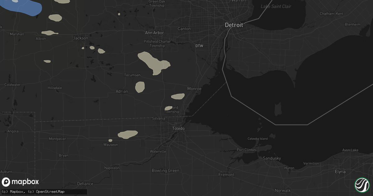Hail map in La Salle, MI on September 3, 2026