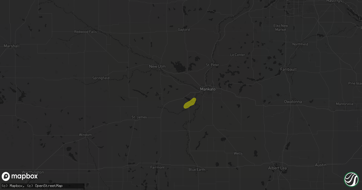 Hail map in Lake Crystal, MN on September 3, 2026