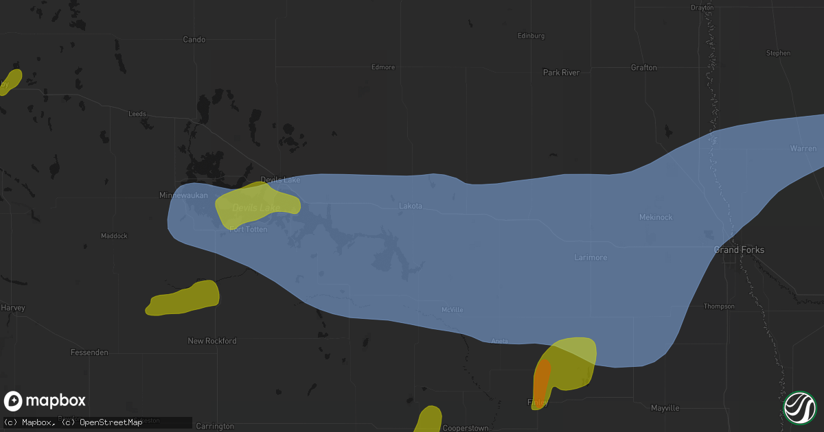 Hail map in Lakota, ND on September 3, 2026