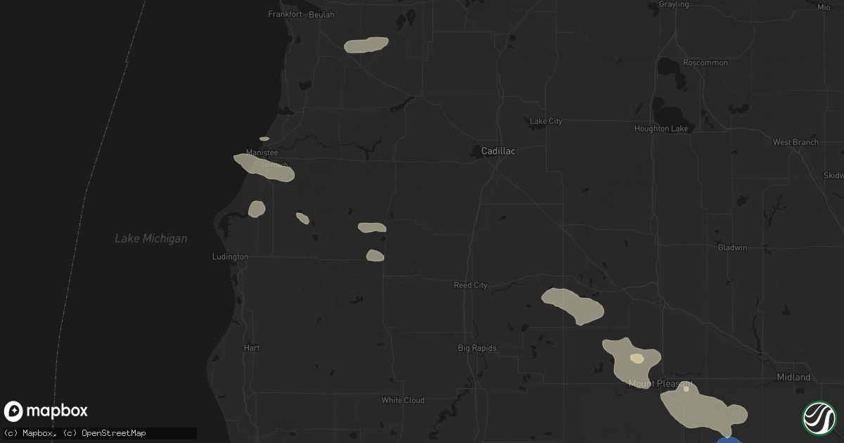 Hail map in Luther, MI on September 3, 2026