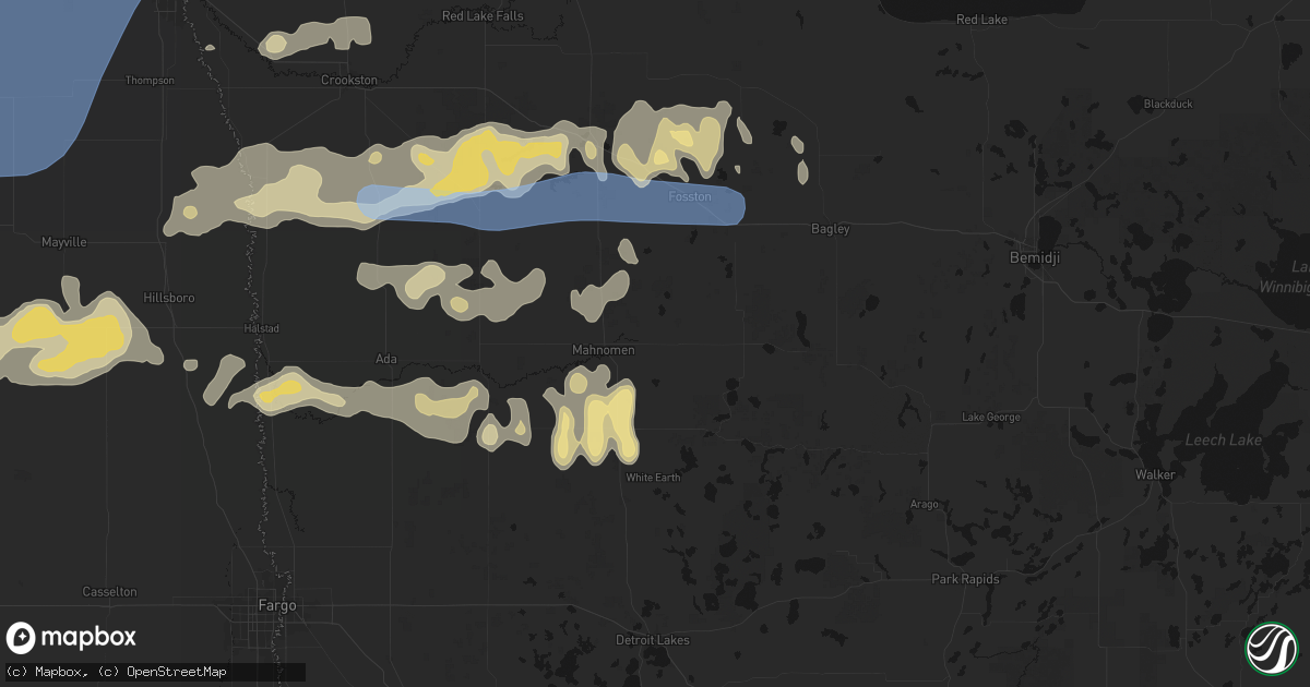 Hail map in Mahnomen, MN on September 3, 2026