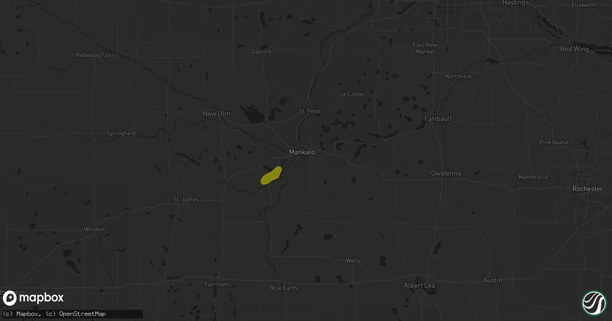 Hail map in Mankato, MN on September 3, 2026