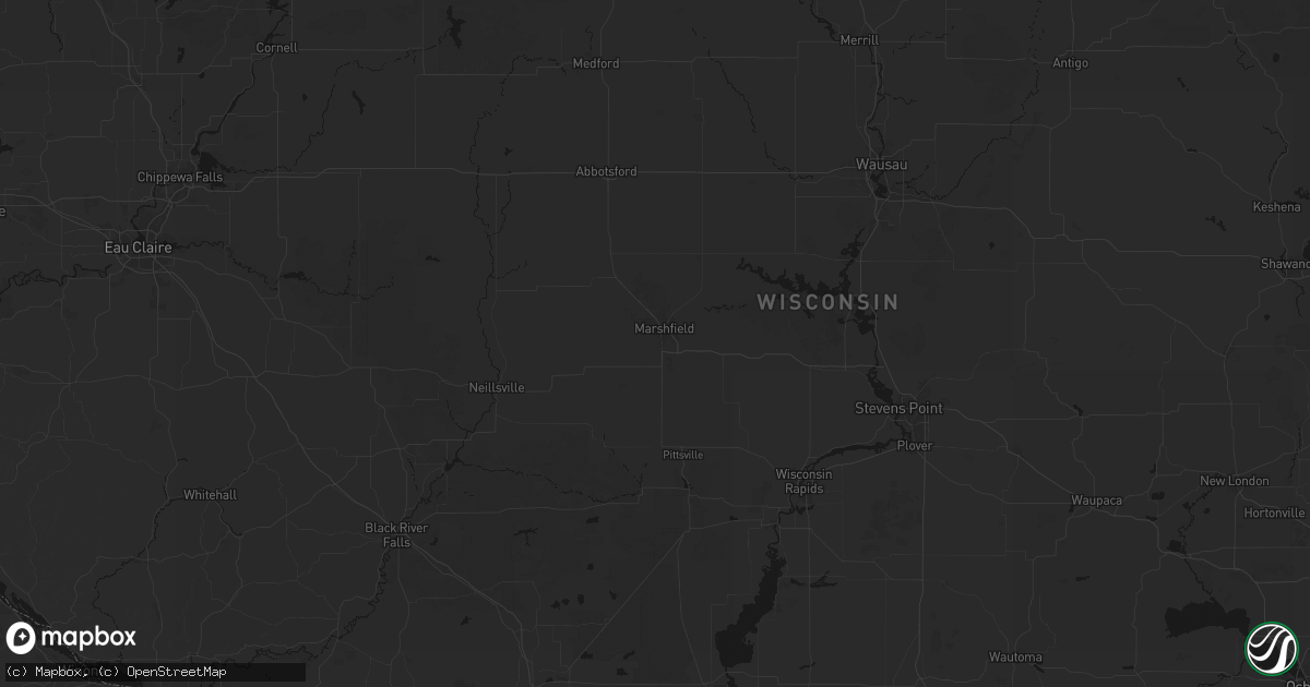 Hail map in Marshfield, WI on September 3, 2026