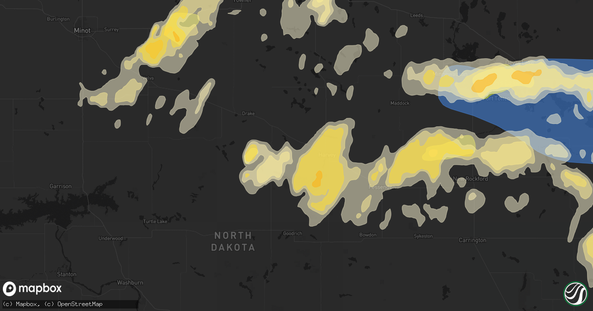 Hail map in Martin, ND on September 3, 2026