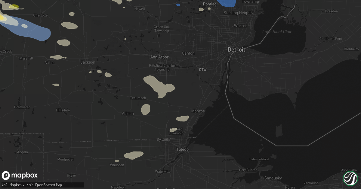 Hail map in Maybee, MI on September 3, 2026