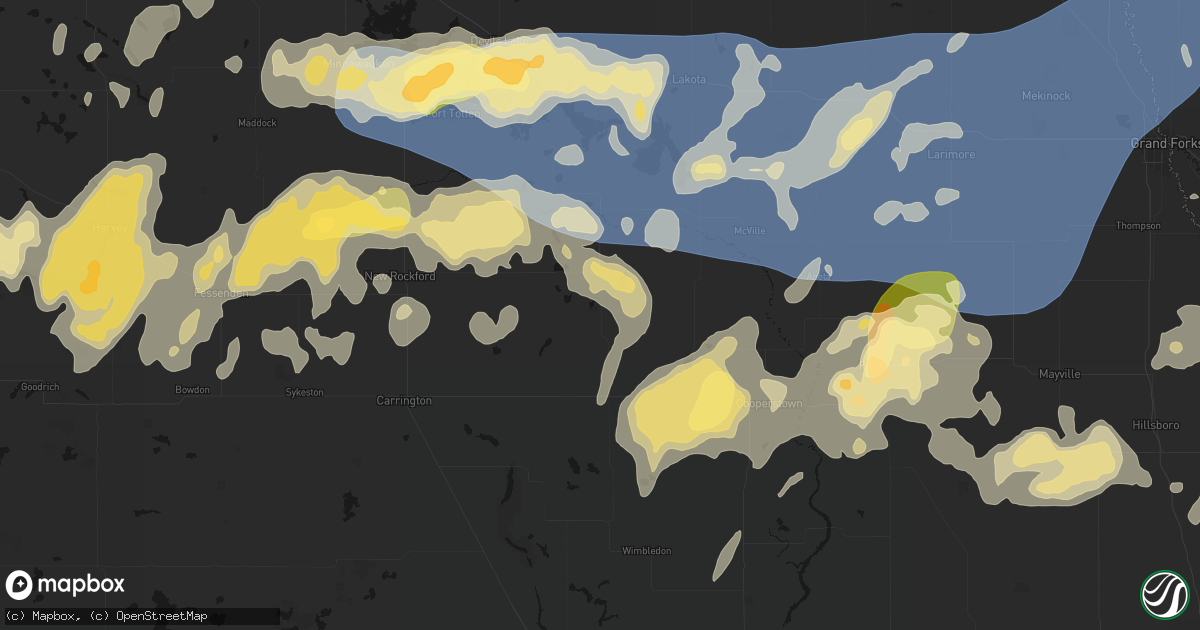 Hail map in Mchenry, ND on September 3, 2026