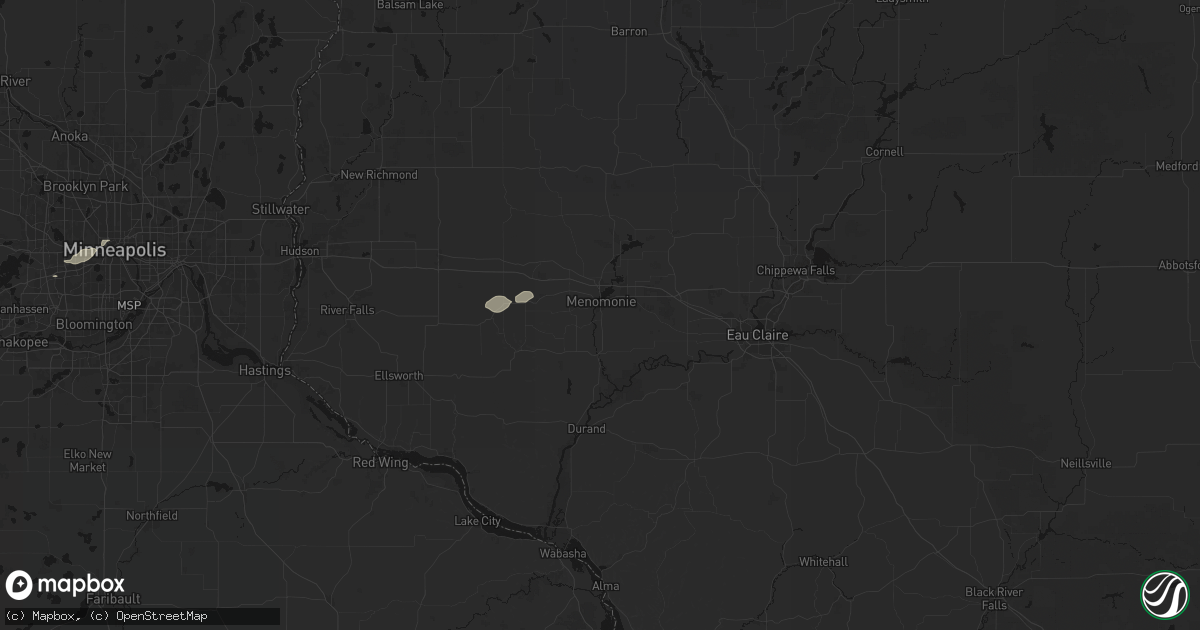 Hail map in Menomonie, WI on September 3, 2026