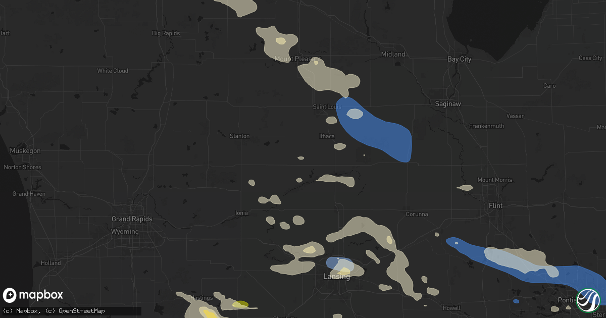 Hail map in Middleton, MI on September 3, 2026