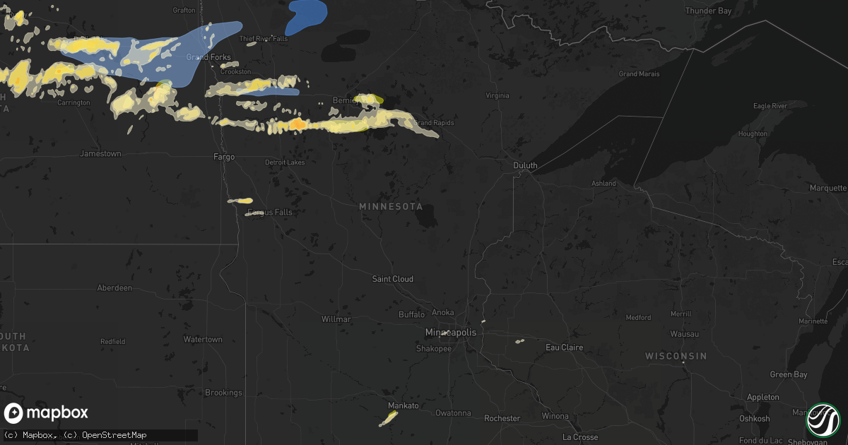 Hail map in Minnesota on September 3, 2026