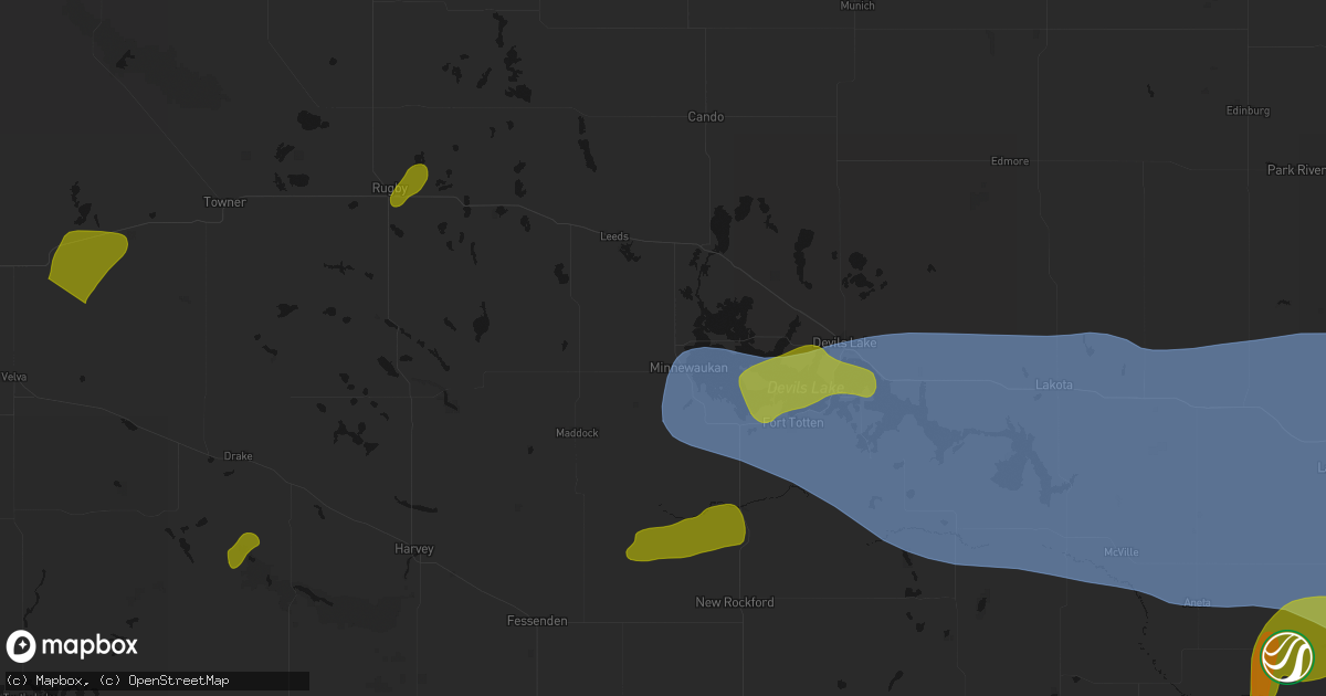 Hail map in Minnewaukan, ND on September 3, 2026