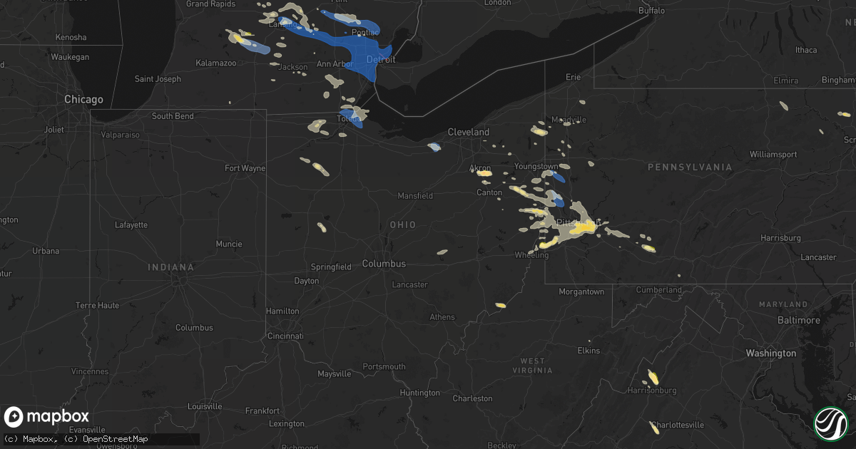 Hail map in Ohio on September 3, 2026