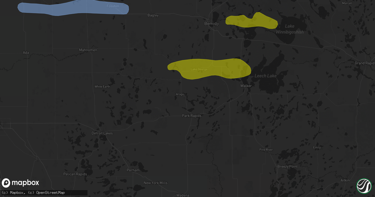 Hail map in Park Rapids, MN on September 3, 2026