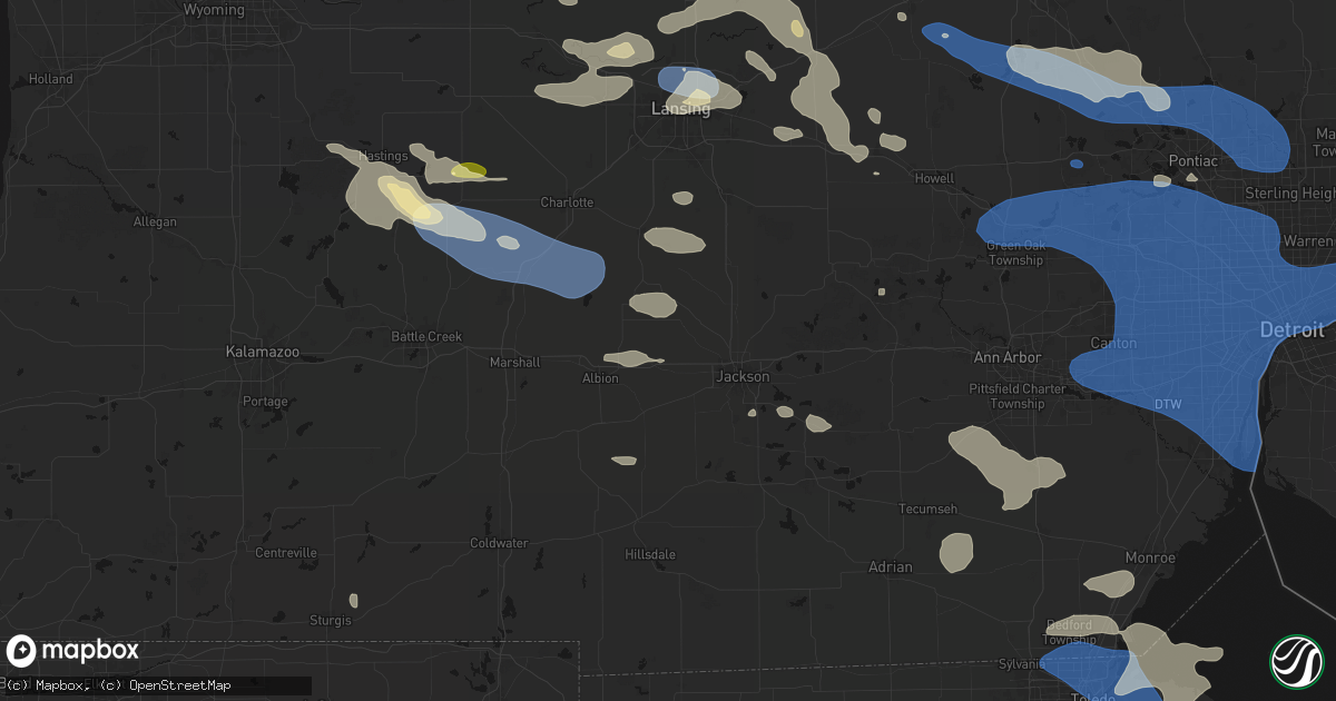 Hail map in Parma, MI on September 3, 2026