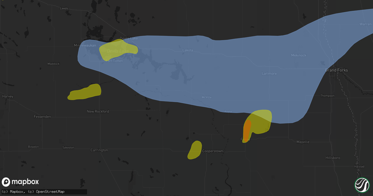 Hail map in Pekin, ND on September 3, 2026