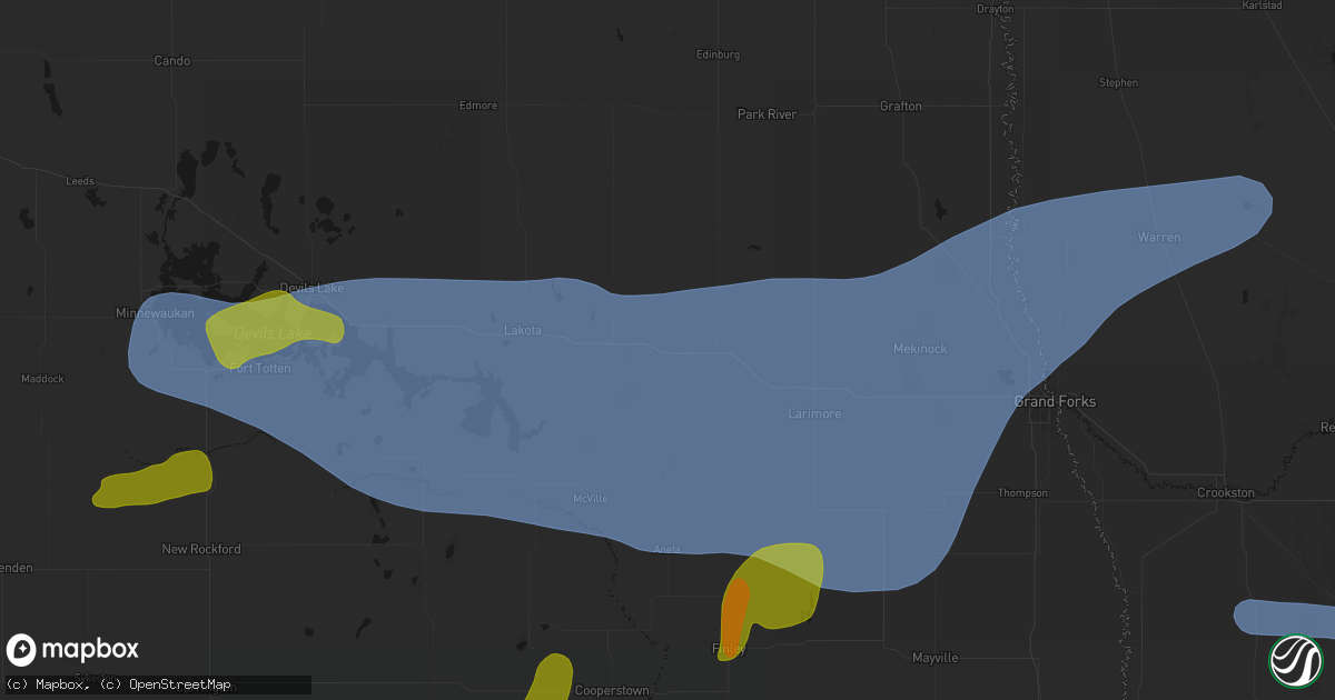 Hail map in Petersburg, ND on September 3, 2026