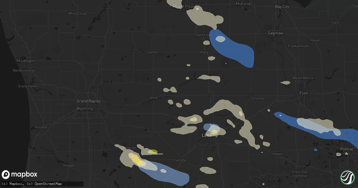 Hail map in Pewamo, MI on September 3, 2026