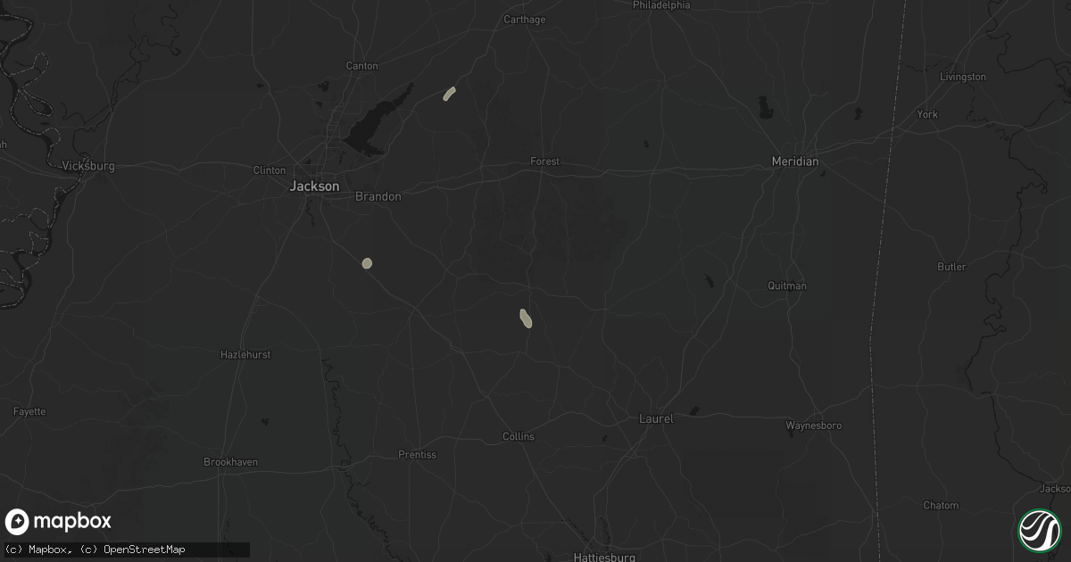 Hail map in Raleigh, MS on September 3, 2026