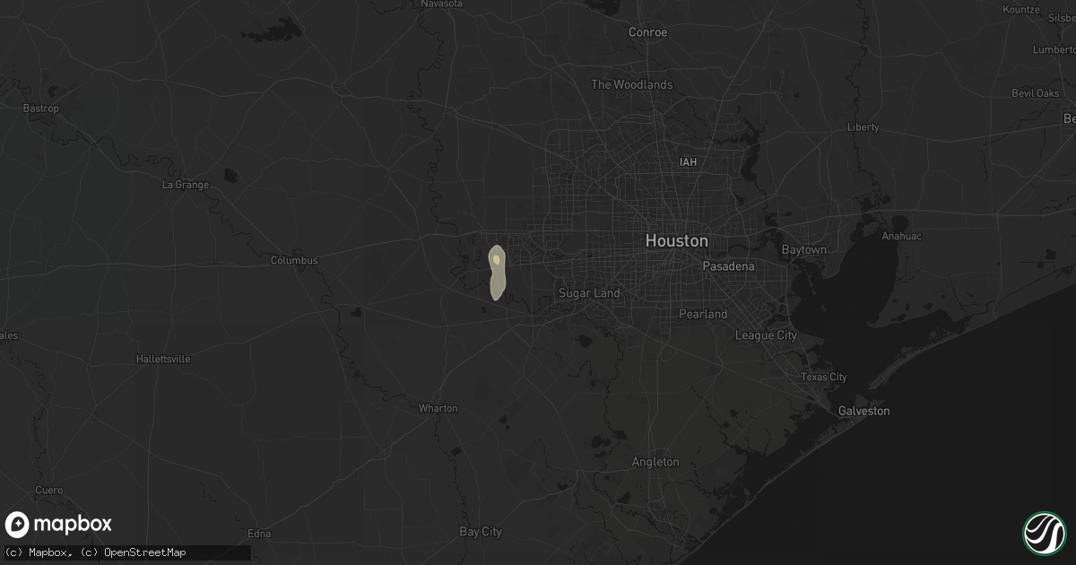 Hail map in Richmond, TX on September 3, 2026