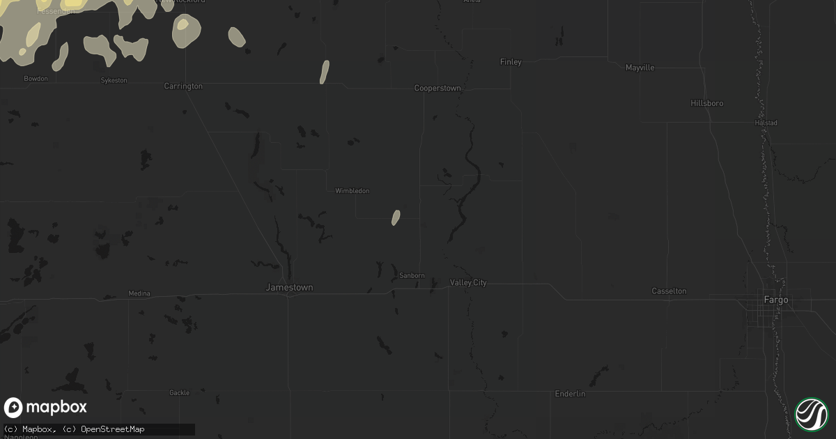 Hail map in Rogers, ND on September 3, 2026